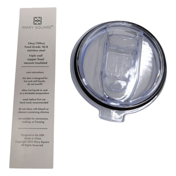 Mary Square Swept Away 24 Oz Tumbler Multi Striped Triple Wall Insulated w/ Lid - Picture 8 of 10